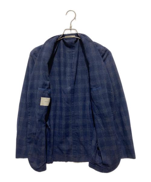 BOGLIOLI（ボリオリ）BOGLIOLI (ボリオリ) ウールホップサックソリッド3Bジャケット ネイビー サイズ:46の古着・服飾アイテム