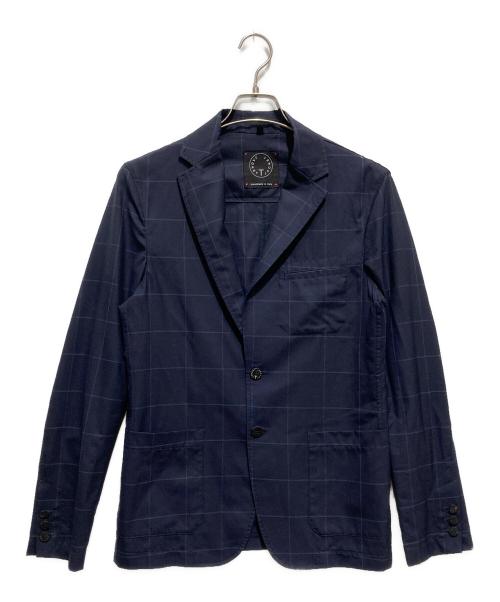 T-JACKET By TONELLO（ティージャケット バイ トネッロ）T-JACKET By TONELLO (ティージャケット バイ トネッロ) チェックジャケット ネイビー サイズ:Ｓの古着・服飾アイテム