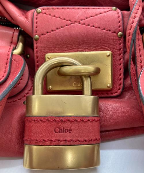 Chloe（クロエ）Chloe (クロエ) レザーハンドバッグ ピンクの古着・服飾アイテム