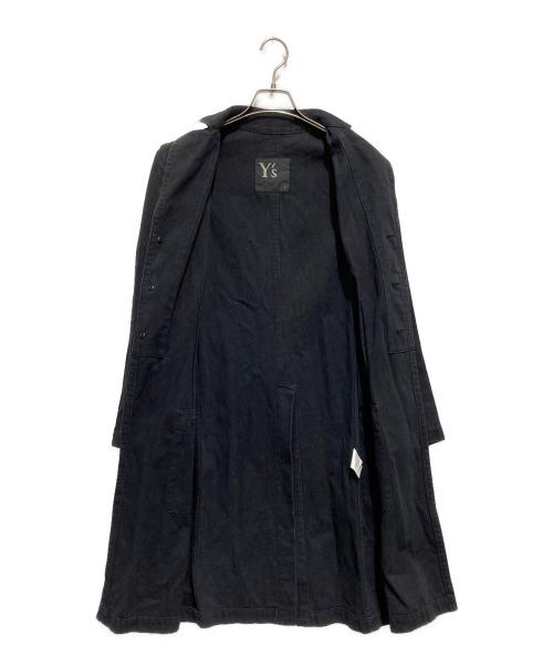 Y's（ワイズ）Y's (ワイズ) コットンリネンロングコート ブラック サイズ:1の古着・服飾アイテム
