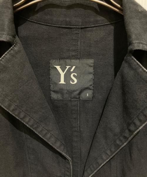 Y's（ワイズ）Y's (ワイズ) コットンリネンロングコート ブラック サイズ:1の古着・服飾アイテム