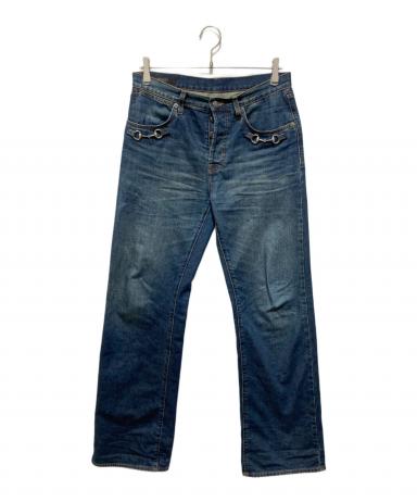 【美品✨】GUCCI グッチ　デニムパンツ　GG総柄　インディゴ　32 メンズ 中古・古着通販】GUCCI (グッチ) ホースビットコットンデニムパンツ