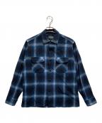 PENDLETONペンドルトン）の古着「オープンカラー チェックシャツ」｜ネイビー