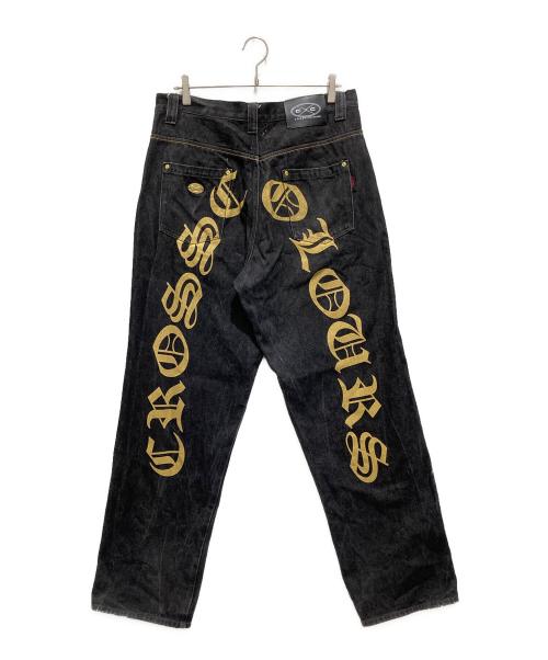 CROSS COLOURS（クロスカラーズ）CROSS COLOURS (クロスカラーズ) デニムバギーパンツ ブラック サイズ:Lの古着・服飾アイテム