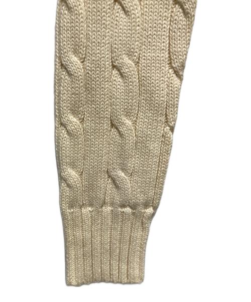 POLO RALPH LAUREN（ポロ・ラルフローレン）POLO RALPH LAUREN (ポロ・ラルフローレン) ポニー刺繍ケーブルニット ベージュ サイズ:XS 未使用品の古着・服飾アイテム