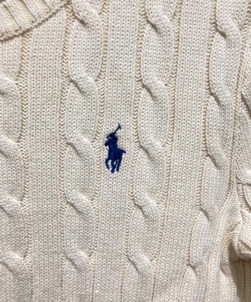 POLO RALPH LAUREN（ポロ・ラルフローレン）POLO RALPH LAUREN (ポロ・ラルフローレン) ポニー刺繍ケーブルニット ベージュ サイズ:XS 未使用品の古着・服飾アイテム