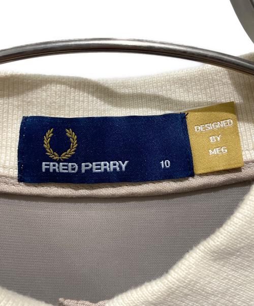 FRED PERRY（フレッドペリー）FRED PERRY (フレッドペリー) CAROLINA GLASER (カロリナ グレイサー) プリーツ切替ワンピース ベージュ サイズ:10の古着・服飾アイテム