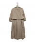 FRED PERRY (フレッドペリー) CAROLINA GLASER (カロリナ グレイサー) プリーツ切替ワンピース ベージュ サイズ:10：12000円