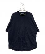Palm Angelsパーム エンジェルス）の古着「襟ロゴプリントTシャツ」｜ブラック