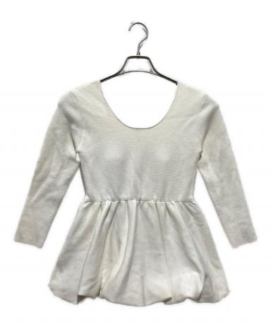 中古・古着通販】L'AUBE BLANC (ローブ ブラン) Balloon peplum Knit