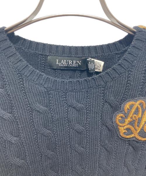 LAUREN RALPH LAUREN（ローレン ラルフ ローレン）LAUREN RALPH LAUREN (ローレン ラルフ ローレン) ケーブルニット ブラック サイズ:Ｓの古着・服飾アイテム