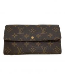 LOUIS VUITTON（ルイ ヴィトン）の古着「フラップ長財布」｜ブラウン