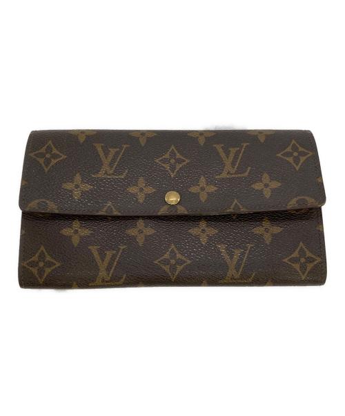 LOUIS VUITTON（ルイ ヴィトン）LOUIS VUITTON (ルイ ヴィトン) フラップ長財布 ブラウンの古着・服飾アイテム
