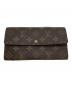 LOUIS VUITTON（ルイ ヴィトン）の古着「フラップ長財布」｜ブラウン