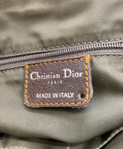 Christian Dior（クリスチャン ディオール）Christian Dior (クリスチャン ディオール) CDロゴプレートオールド トロッター ショルダーバッグ ベージュ×ブラウンの古着・服飾アイテム