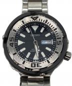 SEIKOセイコー）の古着「PROSPEX AIR DIVER’S / プロスペックスエアダイバーズ / 自動巻き腕時計」｜ブラック×シルバー