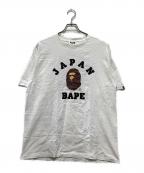 BAPE BY A BATHING APEベイプバイアベイシングエイプ）の古着「エイププリントTシャツ」｜ホワイト