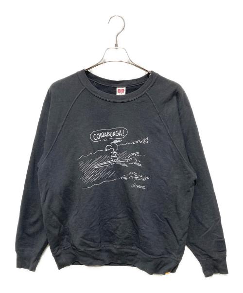 STANDARD CALIFORNIA（スタンダードカリフォルニア）STANDARD CALIFORNIA (スタンダードカリフォルニア) PEANUTS (ピーナッツ) Cowabunga Crew Sweat グレー サイズ:Lの古着・服飾アイテム