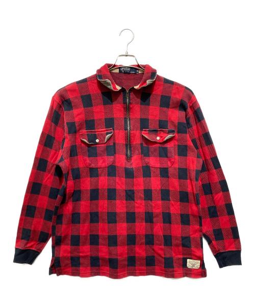 POLO RALPH LAUREN（ポロ・ラルフローレン）POLO RALPH LAUREN (ポロ・ラルフローレン) バッファローチェックプルオーバーシャツ ブラック×レッド サイズ:Mの古着・服飾アイテム