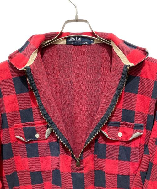 POLO RALPH LAUREN（ポロ・ラルフローレン）POLO RALPH LAUREN (ポロ・ラルフローレン) バッファローチェックプルオーバーシャツ ブラック×レッド サイズ:Mの古着・服飾アイテム