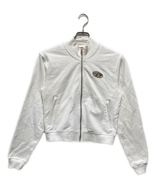 DIESEL（ディーゼル）DIESEL (ディーゼル) ジップアップスウェットジャケット ホワイト サイズ:Ｓの古着・服飾アイテム