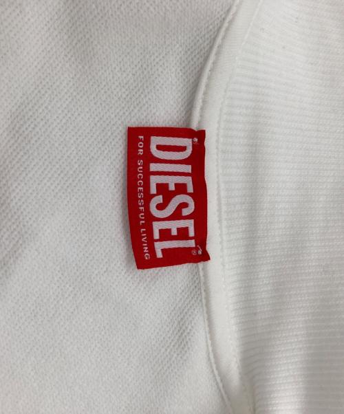 DIESEL（ディーゼル）DIESEL (ディーゼル) ジップアップスウェットジャケット ホワイト サイズ:Ｓの古着・服飾アイテム