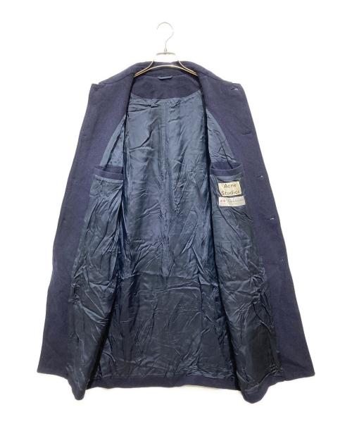 Acne studios（アクネ ストゥディオズ）ACNE STUDIOS (アクネ ストゥディオズ) TOMORROW LAND (トゥモローランド) チェスターコート ネイビー サイズ:Lの古着・服飾アイテム