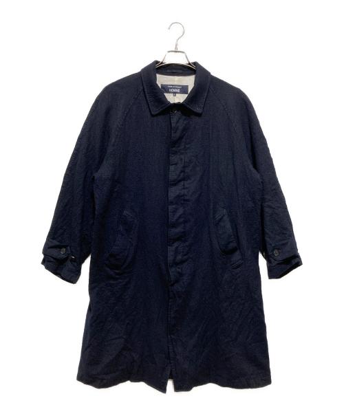 COMME des GARCONS HOMME（コムデギャルソン オム）COMME des GARCONS HOMME (コムデギャルソン オム) 25AWウールサージ製品縮絨 コート ネイビー サイズ:Ｓの古着・服飾アイテム