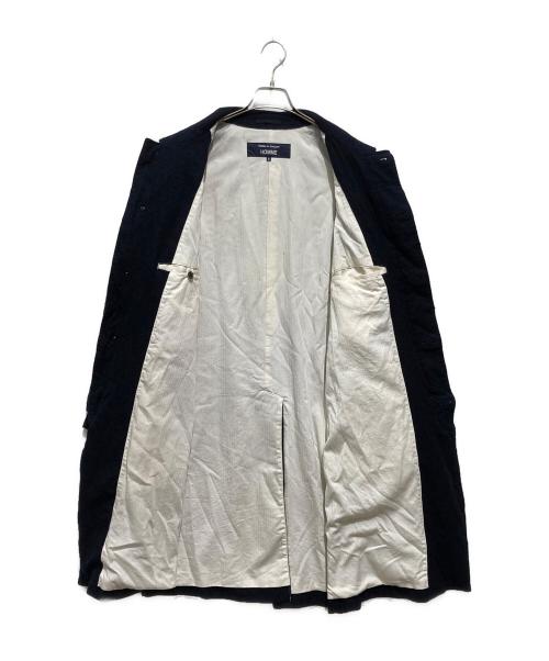 COMME des GARCONS HOMME（コムデギャルソン オム）COMME des GARCONS HOMME (コムデギャルソン オム) 25AWウールサージ製品縮絨 コート ネイビー サイズ:Ｓの古着・服飾アイテム