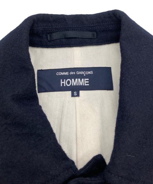 COMME des GARCONS HOMME（コムデギャルソン オム）COMME des GARCONS HOMME (コムデギャルソン オム) 25AWウールサージ製品縮絨 コート ネイビー サイズ:Ｓの古着・服飾アイテム
