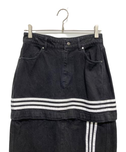 adidas（アディダス）adidas (アディダス) アディブレイク デニム 2-In-1 スカート ブラック サイズ:28の古着・服飾アイテム