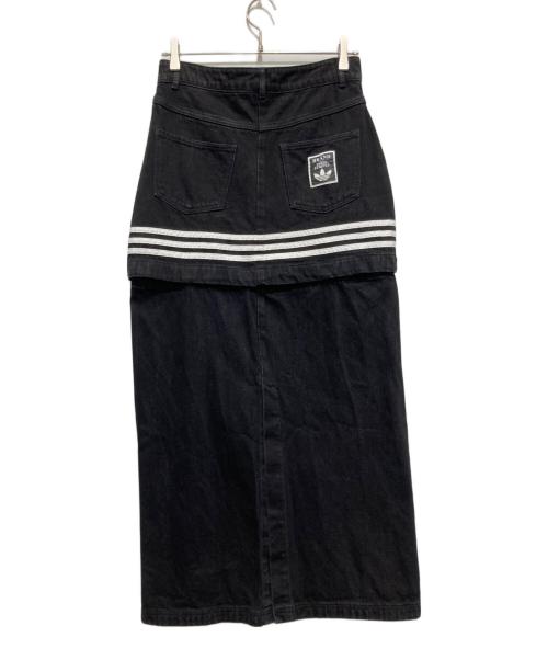 adidas（アディダス）adidas (アディダス) アディブレイク デニム 2-In-1 スカート ブラック サイズ:28の古着・服飾アイテム
