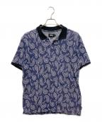 stussyステューシー）の古着「ペイズリー柄ポロシャツ」｜ネイビー