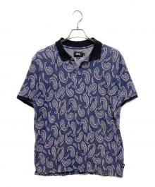 stussy（ステューシー）の古着「ペイズリー柄ポロシャツ」｜ネイビー