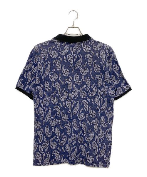 stussy（ステューシー）stussy (ステューシー) ペイズリー柄ポロシャツ ネイビー サイズ:Ｓの古着・服飾アイテム