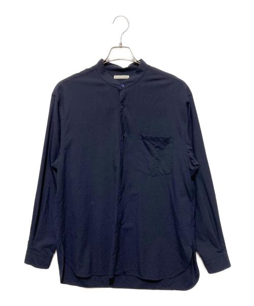 UNITED ARROWS（ユナイテッドアローズ）UNITED ARROWS (ユナイテッドアローズ) ストレッチバンドカラーシャツ ネイビー サイズ:Lの古着・服飾アイテム