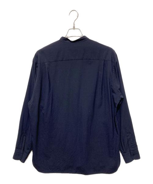 UNITED ARROWS（ユナイテッドアローズ）UNITED ARROWS (ユナイテッドアローズ) ストレッチバンドカラーシャツ ネイビー サイズ:Lの古着・服飾アイテム