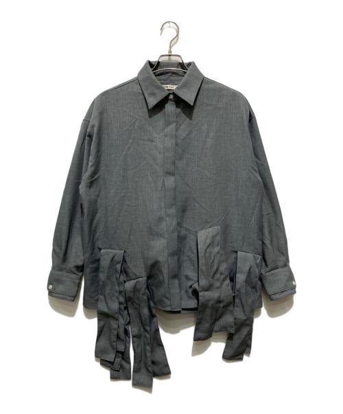 THE TOE（ザ・トゥー）THE TOE (ザ・トゥー) リボン シャツ グレー サイズ:FREEの古着・服飾アイテム