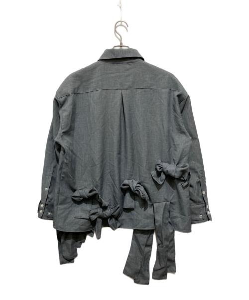 THE TOE（ザ・トゥー）THE TOE (ザ・トゥー) リボン シャツ グレー サイズ:FREEの古着・服飾アイテム
