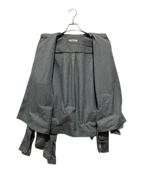 THE TOE（ザ・トゥー）THE TOE (ザ・トゥー) リボン シャツ グレー サイズ:FREEの古着・服飾アイテム