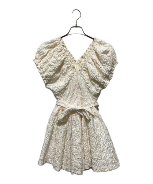THE TOE（ザ・トゥー）THE TOE (ザ・トゥー) Kolonaki Tie Neck Onepiece / チュニックワンピース ベージュ サイズ:Sの古着・服飾アイテム
