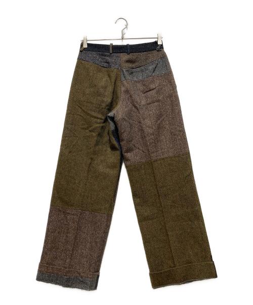 DOLCE & GABBANA（ドルチェ＆ガッバーナ）DOLCE & GABBANA (ドルチェ＆ガッバーナ) ツイードパッチスラックス ブラウン サイズ:44の古着・服飾アイテム