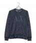 ARMANI EXCHANGE（アルマーニ エクスチェンジ）の古着「ロゴデザインクルーネックニット」｜ネイビー