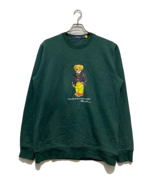 POLO RALPH LAUREN（ポロ・ラルフローレン）POLO RALPH LAUREN (ポロ・ラルフローレン) ポロベア プリントスウェット グリーン サイズ:XLの古着・服飾アイテム