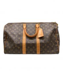 LOUIS VUITTON（ルイ ヴィトン）の古着「キーポル45トラベルバッグ」｜ブラウン
