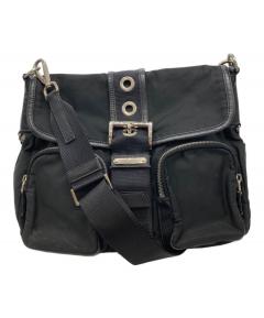 中古・古着通販】PRADA (プラダ) ナイロンショルダーバッグ ネイビー