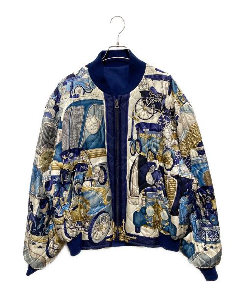 HERMES（エルメス）HERMES (エルメス) シーバーシブルボンバージャケット ブルー サイズ:52の古着・服飾アイテム