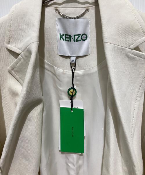 KENZO（ケンゾー）KENZO (ケンゾー) リネン混ジャケット ホワイト サイズ:Ｓの古着・服飾アイテム