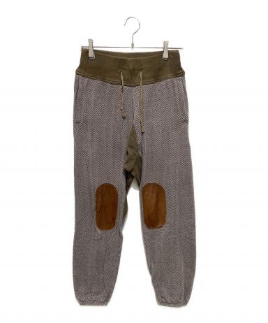 KAPITAL アミッシュパンツ ヘリンボーン ツイル ウール キャピタル 0 中古・古着通販】KAPITAL (キャピタル) レザーパッチヘリンボーン