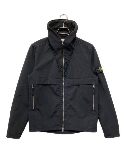 STONE ISLAND（ストーンアイランド）STONE ISLAND (ストーンアイランド) ソフトシェルジップアップジャケット ブラック サイズ:Mの古着・服飾アイテム